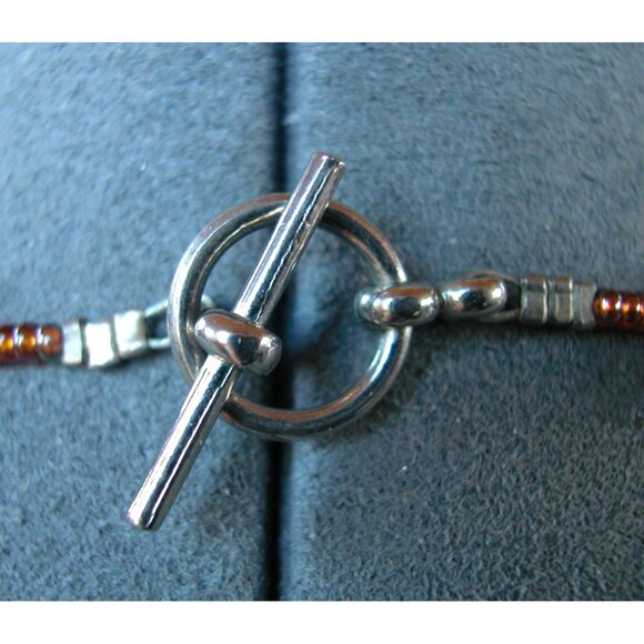 Brown Freshwater Pearl Shell Necklace W/ Toggle Clasp - Picture 4 of 4